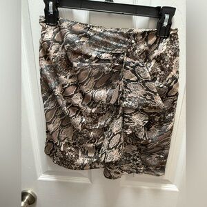 Sage the Label Snake Print Skirt